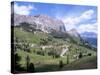 Eastern Road Below Gardena Pass, 2121M, Dolomites, Alto Adige, Italy-Richard Nebesky-Stretched Canvas