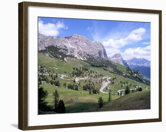 Eastern Road Below Gardena Pass, 2121M, Dolomites, Alto Adige, Italy-Richard Nebesky-Framed Photographic Print