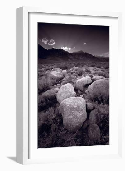 Eastern Sierra Sundown California BW-Steve Gadomski-Framed Photographic Print