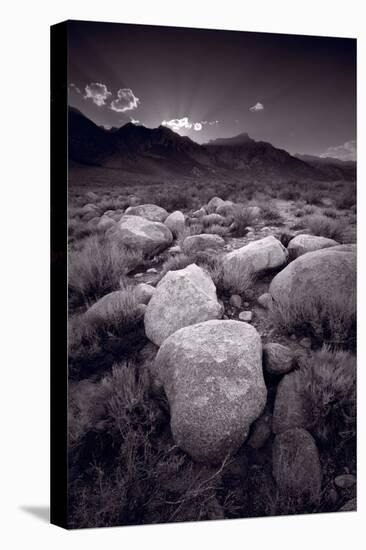 Eastern Sierra Sundown California BW-Steve Gadomski-Stretched Canvas