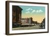 Eastern View of Grand Avenue - Portland, OR-Lantern Press-Framed Art Print