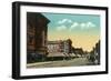 Eastern View of Grand Avenue - Portland, OR-Lantern Press-Framed Art Print