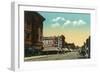 Eastern View of Grand Avenue - Portland, OR-Lantern Press-Framed Art Print