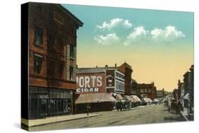 Eastern View of Grand Avenue - Portland, OR-Lantern Press-Stretched Canvas