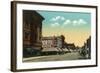 Eastern View of Grand Avenue - Portland, OR-Lantern Press-Framed Art Print