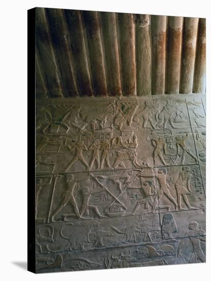 Eastern Wall with Relief and Ceiling, Chapel of Mastaba of Ptahhotep, Saqqara-null-Stretched Canvas