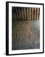 Eastern Wall with Relief and Ceiling, Chapel of Mastaba of Ptahhotep, Saqqara-null-Framed Photographic Print