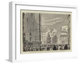 Eastertide Ceremonies, Lo Scoppio Del Carro at Florence-null-Framed Giclee Print