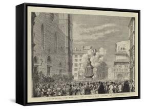 Eastertide Ceremonies, Lo Scoppio Del Carro at Florence-null-Framed Stretched Canvas