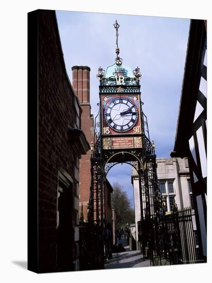 Eastgate Clock, Chester, Cheshire, England, United Kingdom-David Hunter-Stretched Canvas