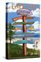 Eastham, Massachusetts Cape Cod - Sign Destinations-Lantern Press-Stretched Canvas