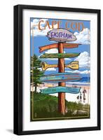 Eastham, Massachusetts Cape Cod - Sign Destinations-Lantern Press-Framed Art Print