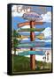 Eastham, Massachusetts Cape Cod - Sign Destinations-Lantern Press-Framed Stretched Canvas