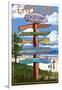 Eastham, Massachusetts Cape Cod - Sign Destinations-Lantern Press-Framed Art Print