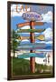 Eastham, Massachusetts Cape Cod - Sign Destinations-Lantern Press-Framed Art Print