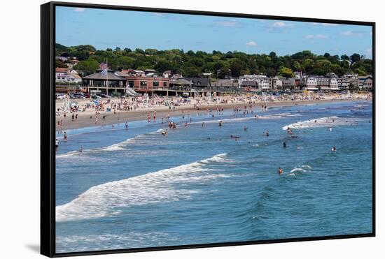 Easton's Beach Newport Rhode Island-null-Framed Stretched Canvas