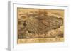 Eastport, Maine - Panoramic Map-Lantern Press-Framed Premium Giclee Print