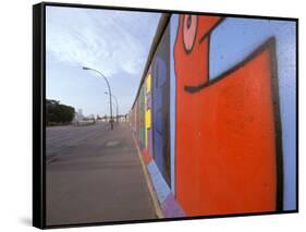 Eastside Art Gallery, Berlin Wall, Berlin, Germany-Walter Bibikow-Framed Stretched Canvas