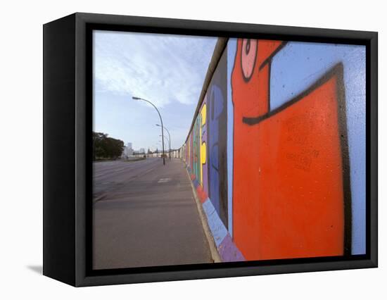 Eastside Art Gallery, Berlin Wall, Berlin, Germany-Walter Bibikow-Framed Stretched Canvas