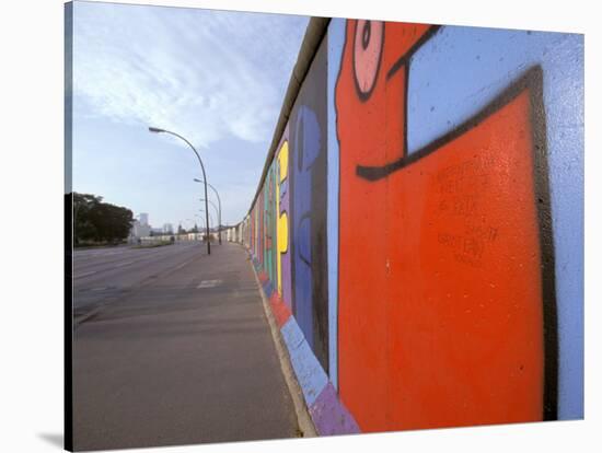 Eastside Art Gallery, Berlin Wall, Berlin, Germany-Walter Bibikow-Stretched Canvas