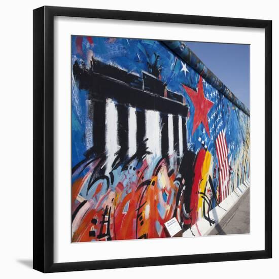 Eastside Gallery (Berlin Wall), Muhlenstrasse, Berlin, Germany-Jon Arnold-Framed Photographic Print