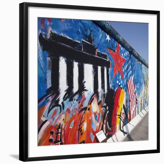 Eastside Gallery (Berlin Wall), Muhlenstrasse, Berlin, Germany-Jon Arnold-Framed Photographic Print