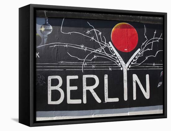 Eastside Gallery (Berlin Wall), Muhlenstrasse, Berlin, Germany-Jon Arnold-Framed Stretched Canvas