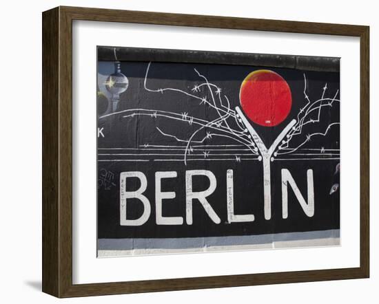 Eastside Gallery (Berlin Wall), Muhlenstrasse, Berlin, Germany-Jon Arnold-Framed Photographic Print