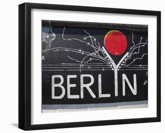 Eastside Gallery (Berlin Wall), Muhlenstrasse, Berlin, Germany-Jon Arnold-Framed Photographic Print