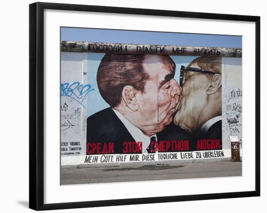 Eastside Gallery (Berlin Wall), Muhlenstrasse, Berlin, Germany-Jon Arnold-Framed Photographic Print