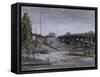 Eastville Roundabout, Light Rain, October-Tom Hughes-Framed Stretched Canvas