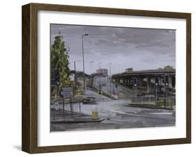 Eastville Roundabout, Light Rain, October-Tom Hughes-Framed Giclee Print