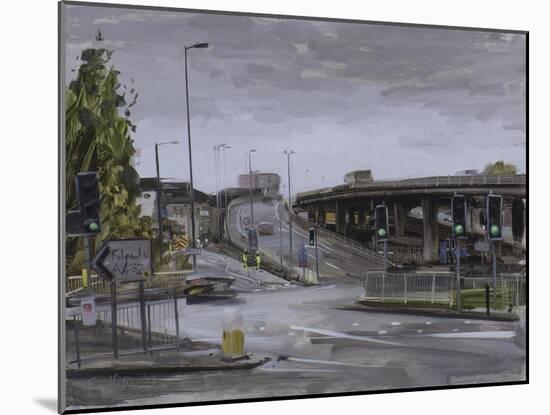 Eastville Roundabout, Light Rain, October-Tom Hughes-Mounted Giclee Print