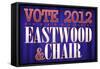 Eastwood and Chair 2012-null-Framed Stretched Canvas