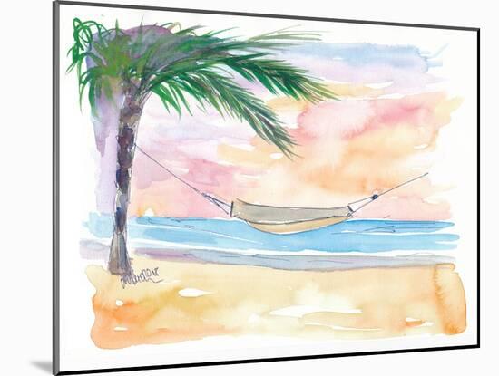 Easy Going Hammock under Palms-M. Bleichner-Mounted Art Print