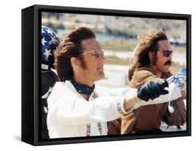 EASY RIDER, 1969 directed by DENNIS HOPPER Peter Fonda and Dennis Hopper (photo)-null-Framed Stretched Canvas