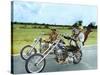 Easy Rider by DennisHopper with Dennis Hopper, Peter Fonda and Jack Nickolson, 1969 (motos Harley D-null-Stretched Canvas