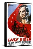 Easy Rider, Italian Poster Art, from Top: Jack Nicholson, Peter Fonda, Dennis Hopper, 1969-null-Framed Stretched Canvas