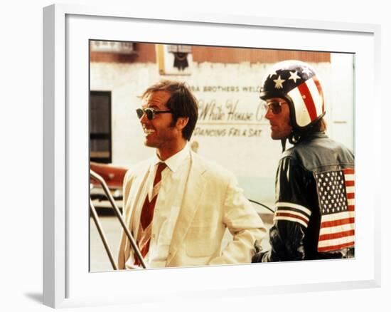 Easy Rider, Jack Nicholson, Peter Fonda, 1969-null-Framed Photo