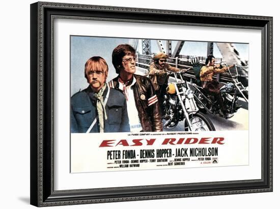 Easy Rider, Luke Askew (Far Left), Peter Fonda, Dennis Hopper, 1969-null-Framed Art Print