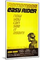 Easy Rider, Peter Fonda on 1972 Re-Release Poster, 1969-null-Mounted Art Print