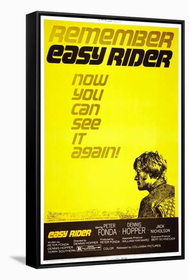 Easy Rider, Peter Fonda on 1972 Re-Release Poster, 1969-null-Framed Stretched Canvas