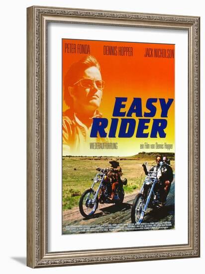 Easy Rider, Peter Fonda on German Poster Art, 1969-null-Framed Art Print