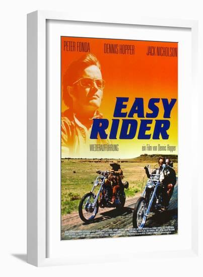 Easy Rider, Peter Fonda on German Poster Art, 1969-null-Framed Art Print