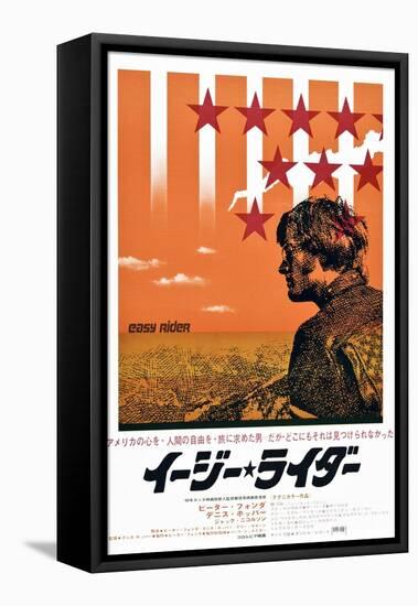 Easy Rider, Peter Fonda on Japanese Poster Art, 1969-null-Framed Stretched Canvas