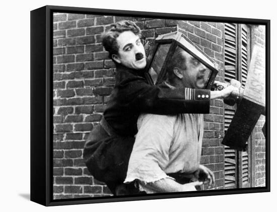 Easy Street, Charles Chaplin, Eric Campbell, 1917-null-Framed Stretched Canvas