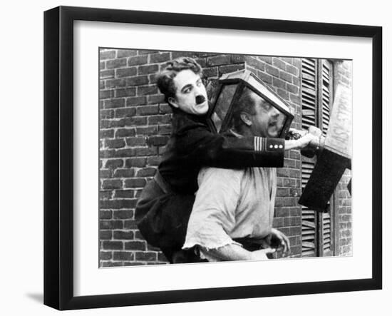 Easy Street, Charles Chaplin, Eric Campbell, 1917-null-Framed Photo