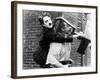 Easy Street, Charles Chaplin, Eric Campbell, 1917-null-Framed Photo