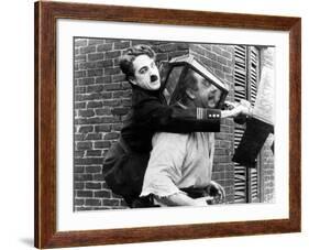 Easy Street, Charles Chaplin, Eric Campbell, 1917-null-Framed Photo