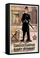 Easy Street, Charlie Chaplin, 1917-null-Framed Stretched Canvas